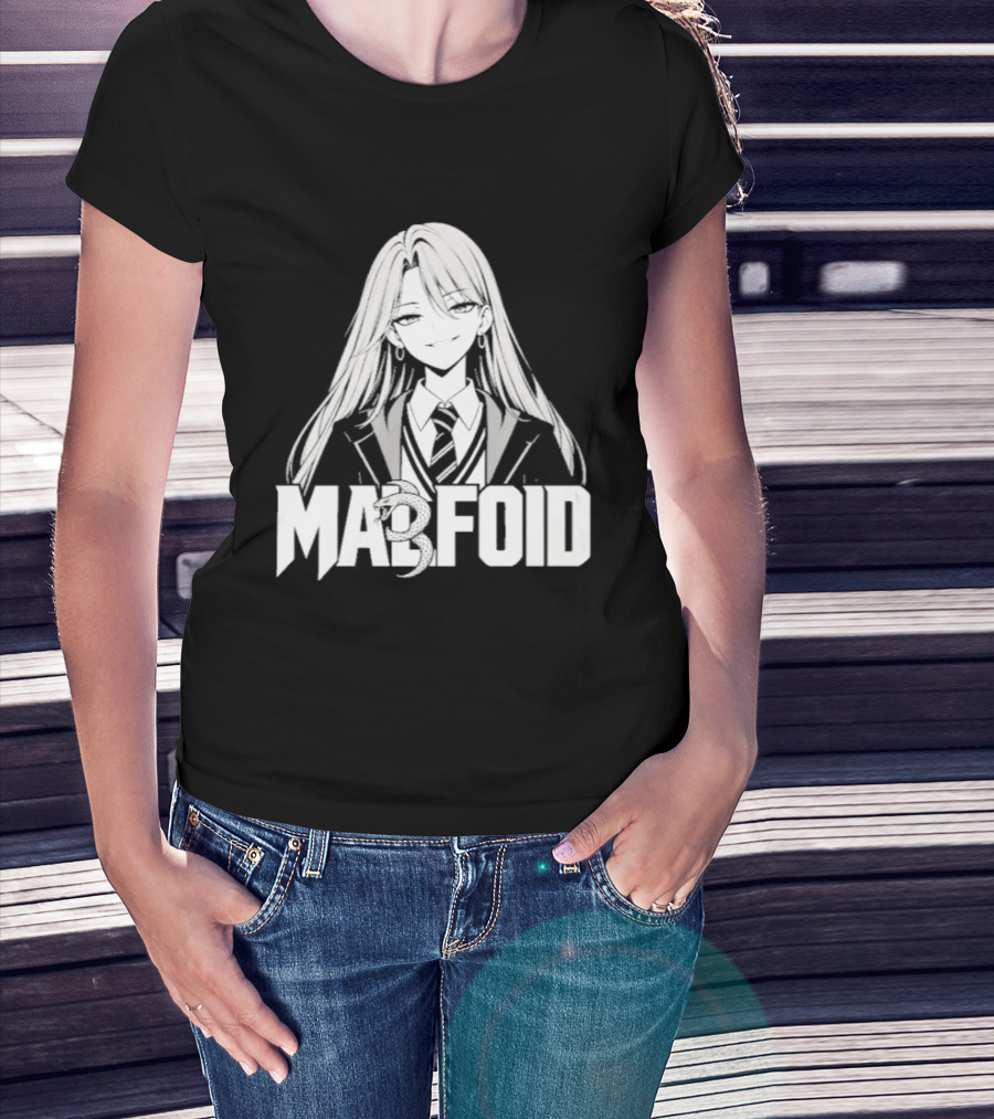 Malfroid Anime Character White Hair T-Shirt
