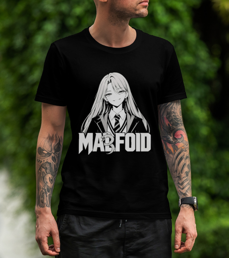 Malfroid Anime Character White Hair T-Shirt