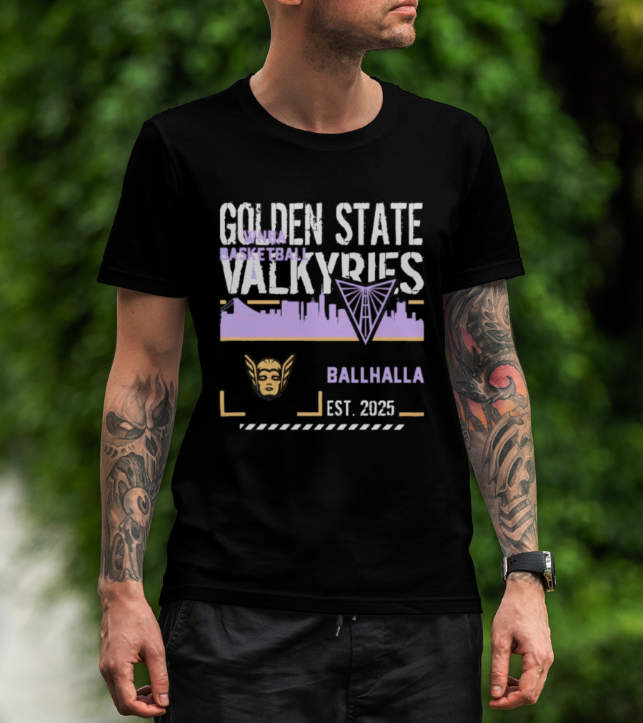 Golden State Valkyries Ballhalla Skyline Est. 2025 T-Shirt