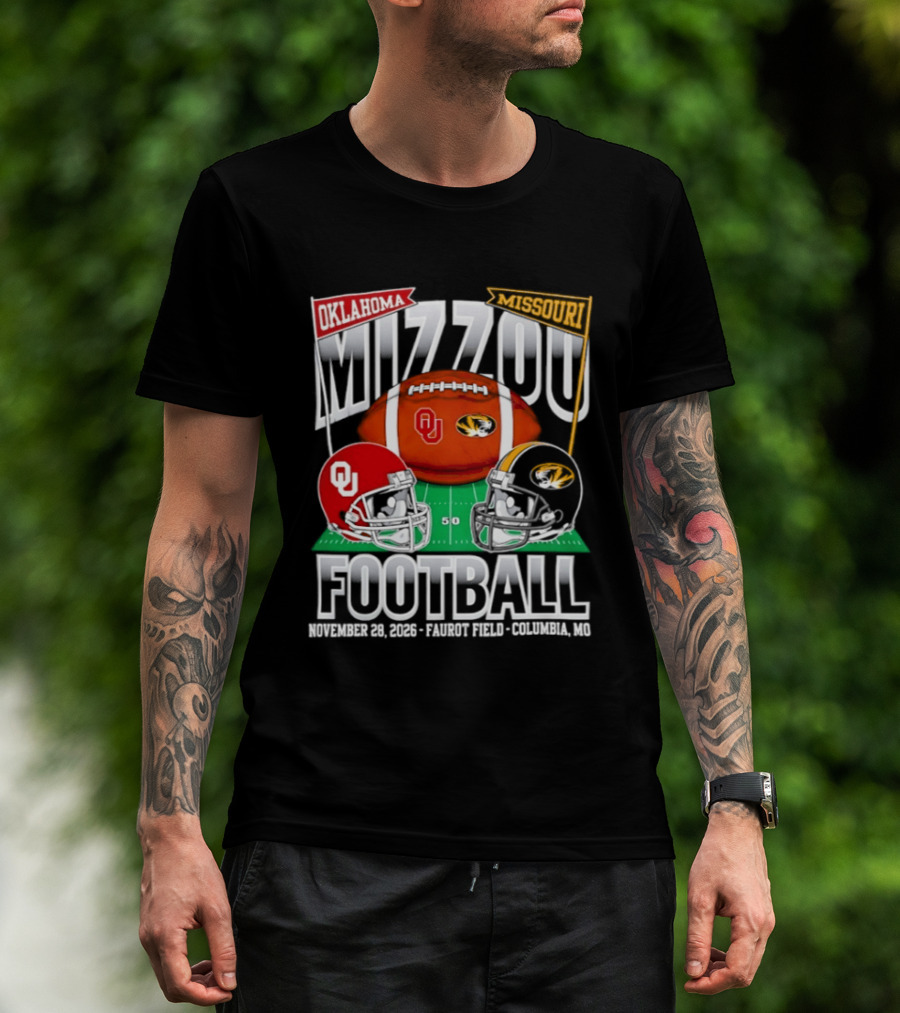 Mizzou Oklahoma Football September 12 2026 Faurot Field Columbia Missouri T-Shirt
