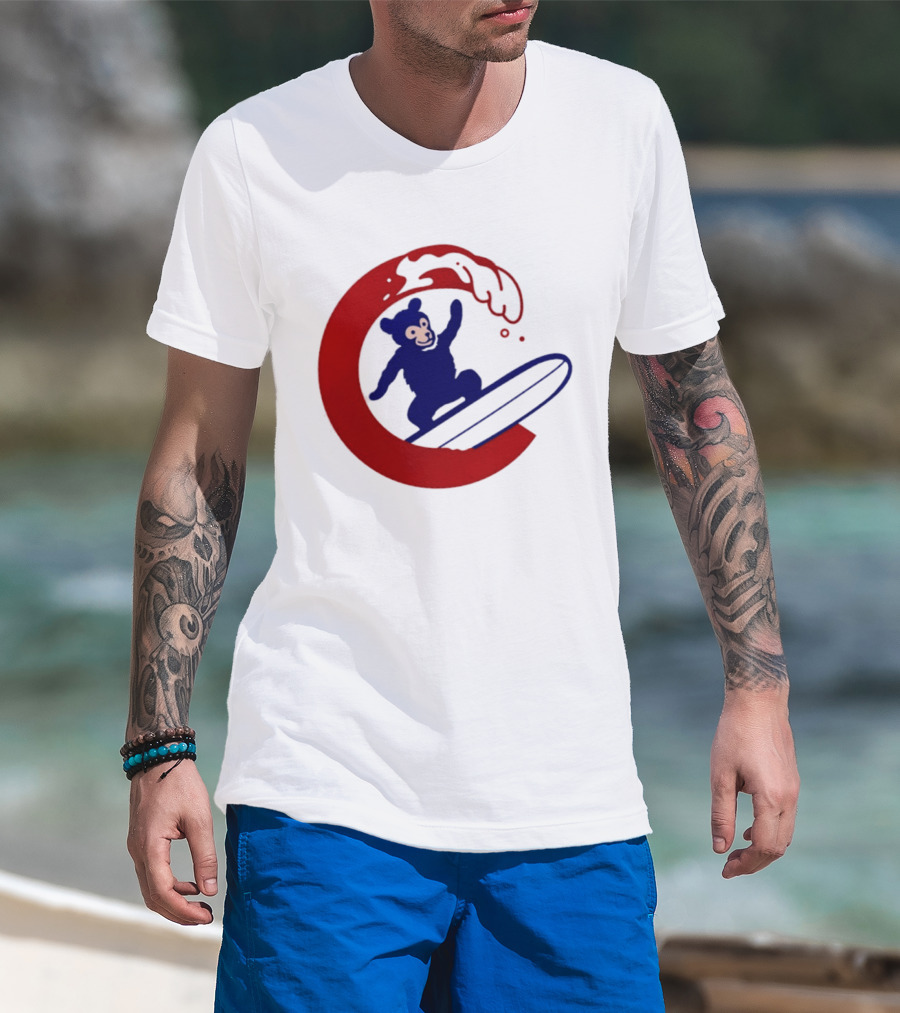 Clark The Cub Surfing Chicago Cubs Baseball 2026 T-Shirt
