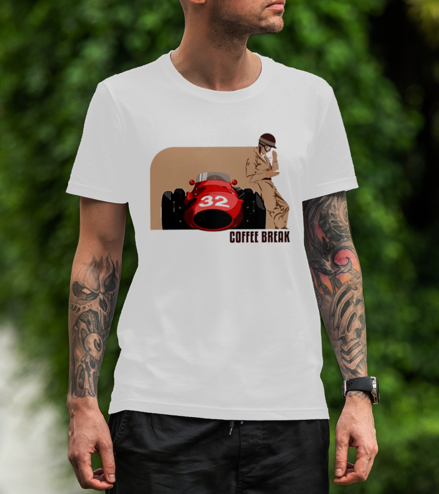 Coffee Break 32 Race Car Driver Vintage Racing T-Shirt