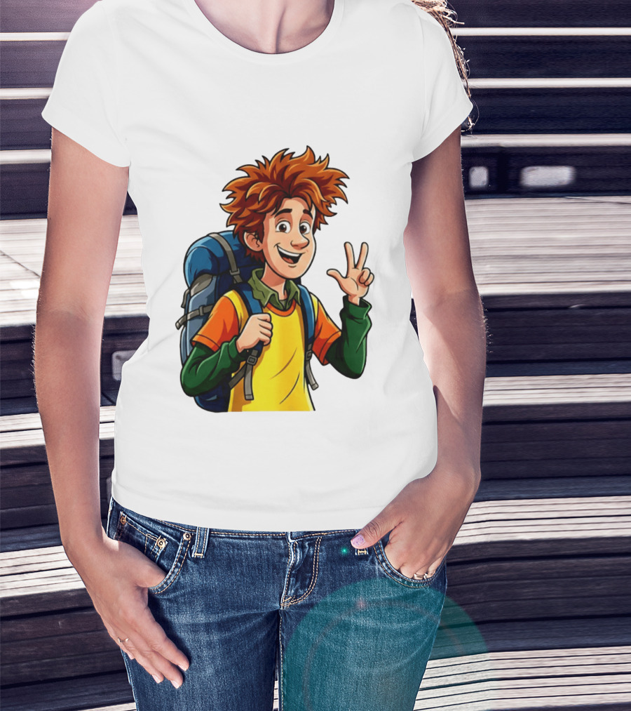 Johnny Hotel Transylvania Cartoon Character Adventure Backpack T-Shirt