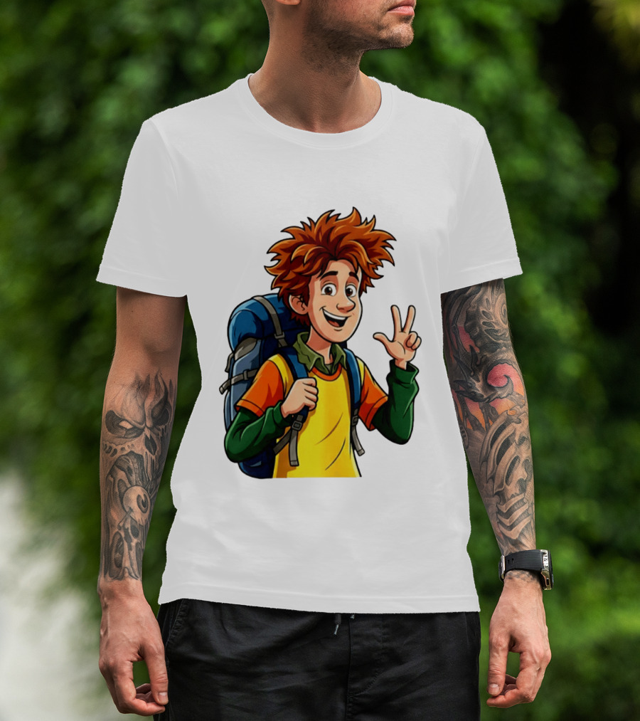 Johnny Hotel Transylvania Cartoon Character Adventure Backpack T-Shirt