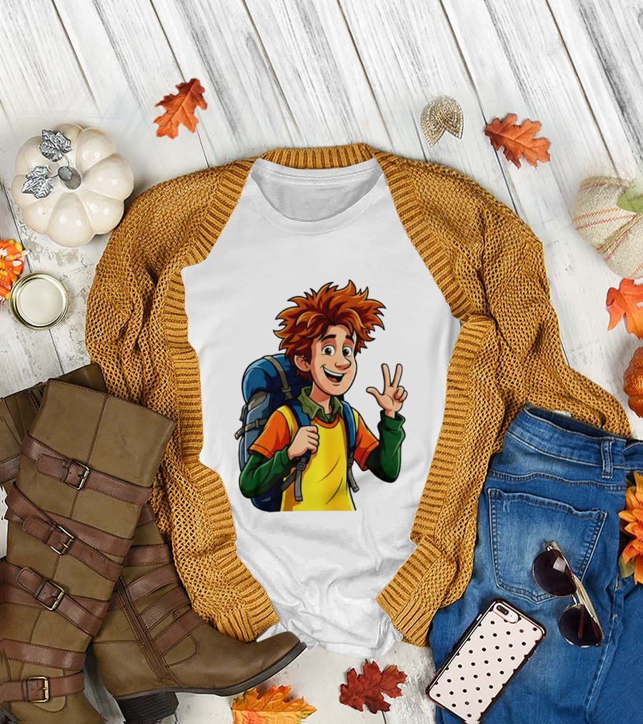 Johnny Hotel Transylvania Cartoon Character Adventure Backpack T-Shirt