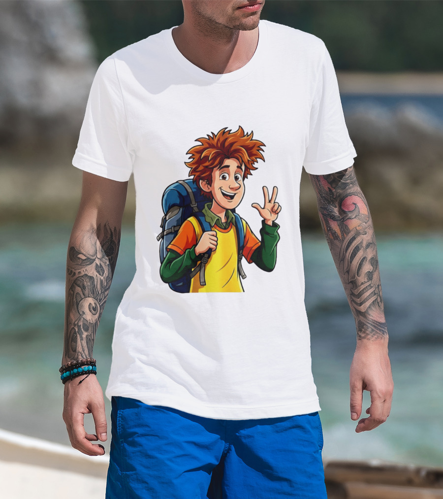 Johnny Hotel Transylvania Cartoon Character Adventure Backpack T-Shirt