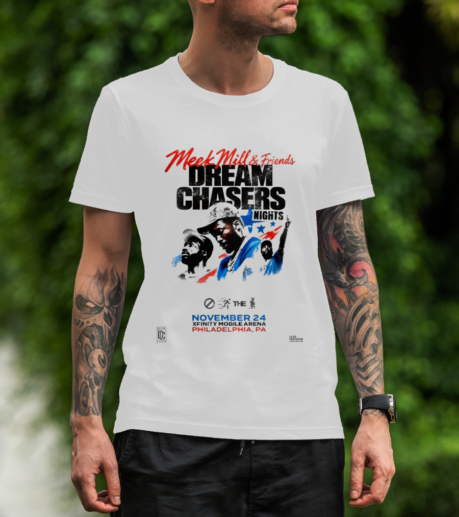 Meek Mill & Friends Dream Chasers Nights Philadelphia PA November 24 Xfinity Mobile Arena 2026 T-Shirt