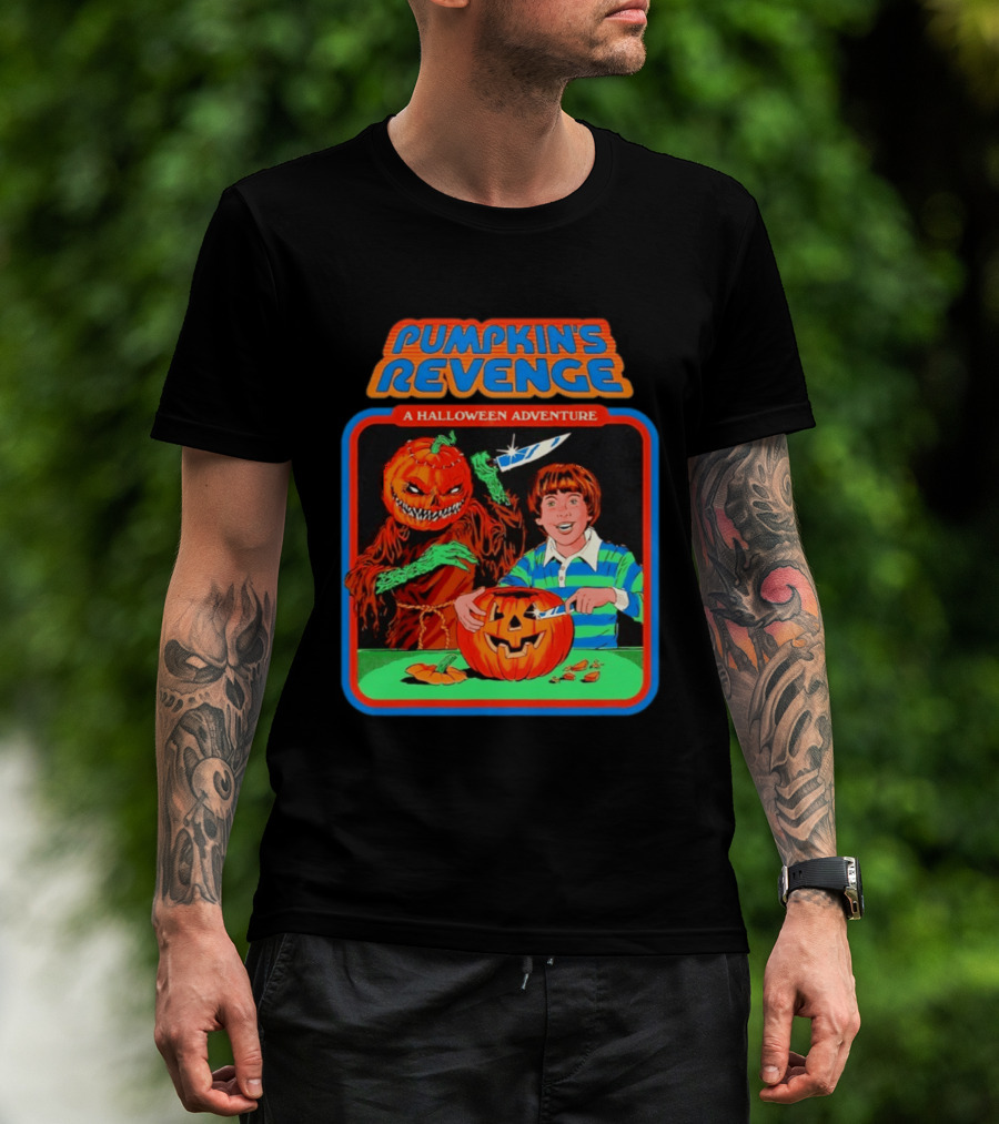 Pumpkin's Revenge A Halloween Adventure Creepy Jack O' Lantern T-Shirt