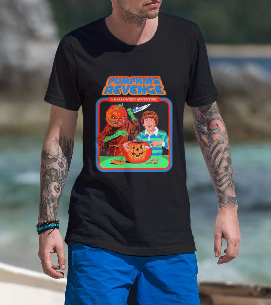 Pumpkin's Revenge A Halloween Adventure Creepy Jack O' Lantern T-Shirt