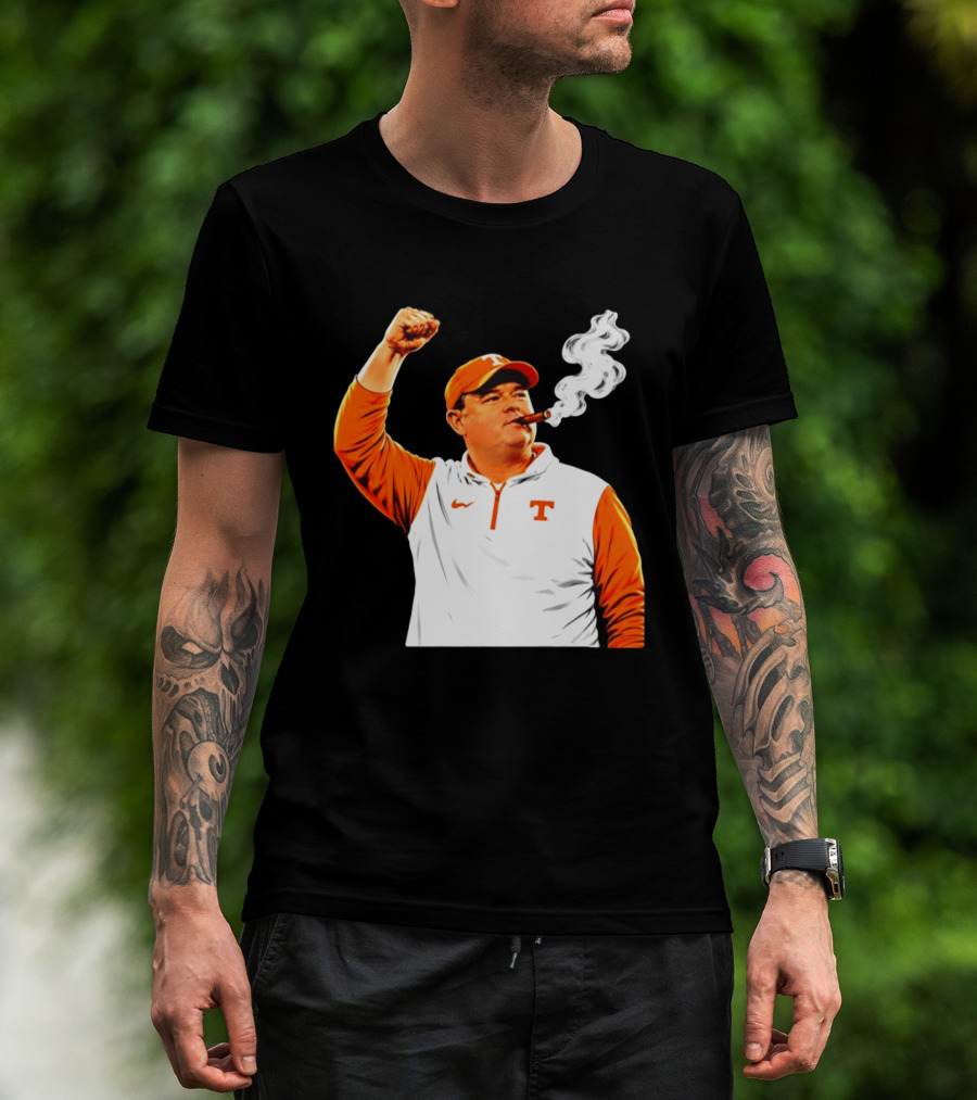 Tennessee Volunteers Josh Heupel Smoke 'Em Cigar Celebration T-Shirt