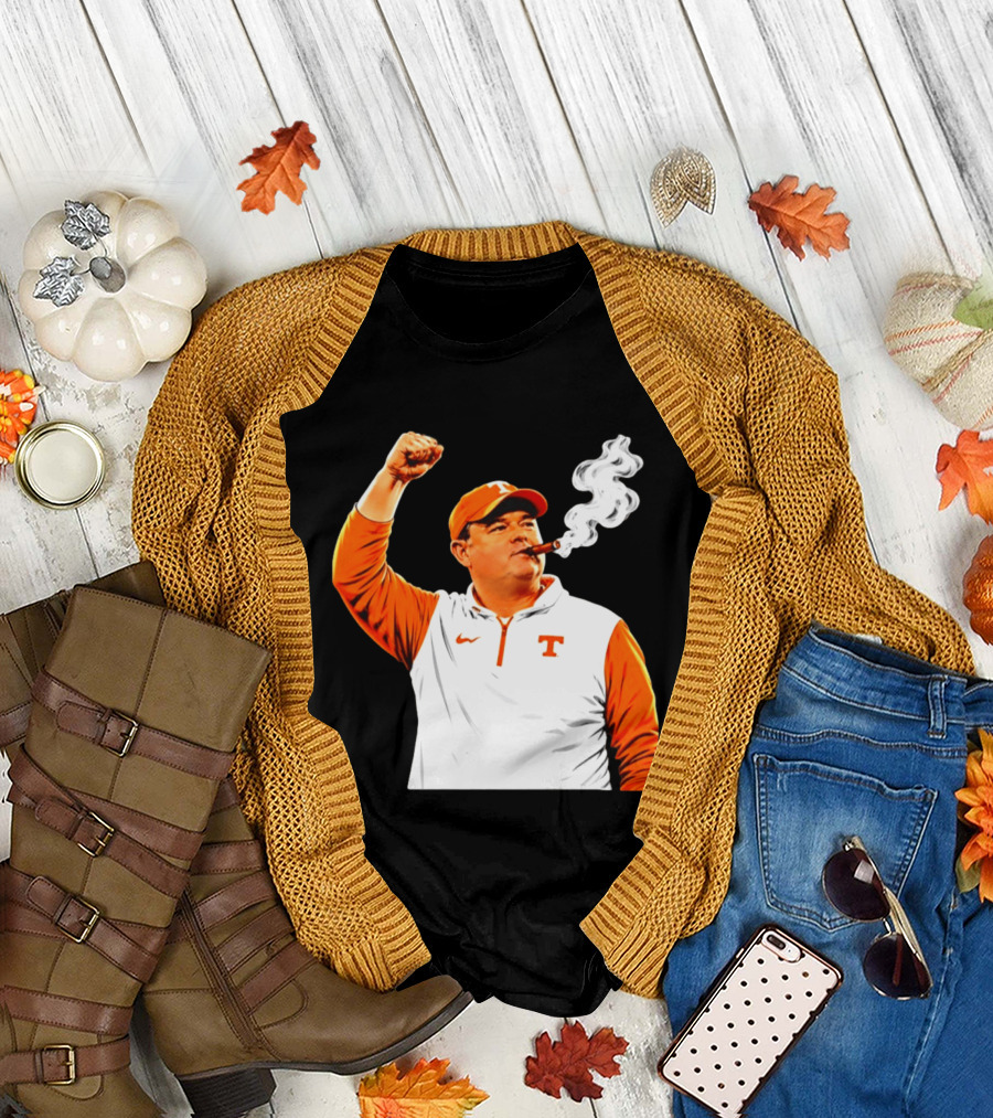 Tennessee Volunteers Josh Heupel Smoke 'Em Cigar Celebration T-Shirt