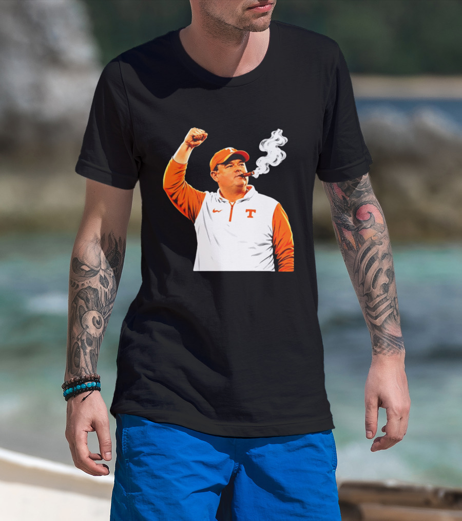 Tennessee Volunteers Josh Heupel Smoke 'Em Cigar Celebration T-Shirt