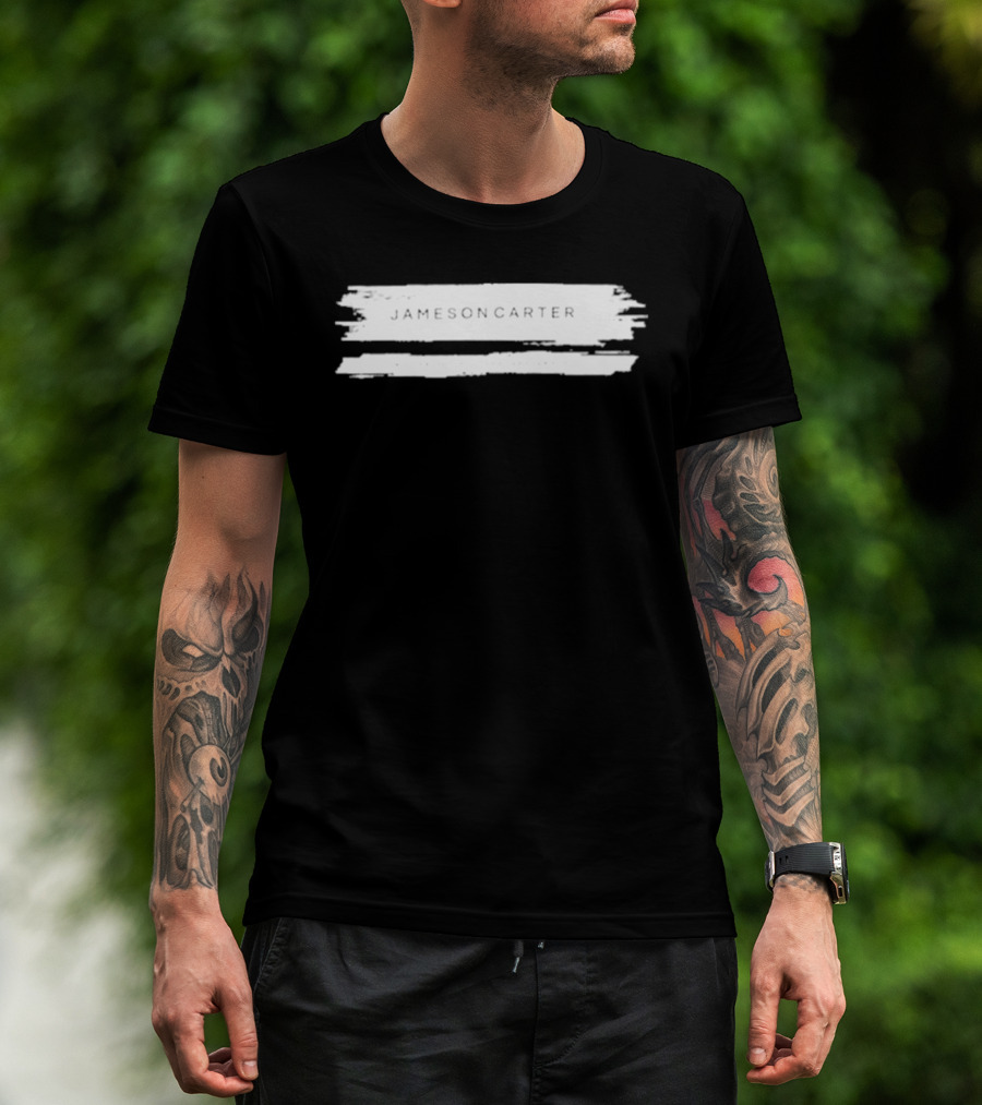 Jameson Carter Paint Stripes Clean Style Text Fashion T-Shirt