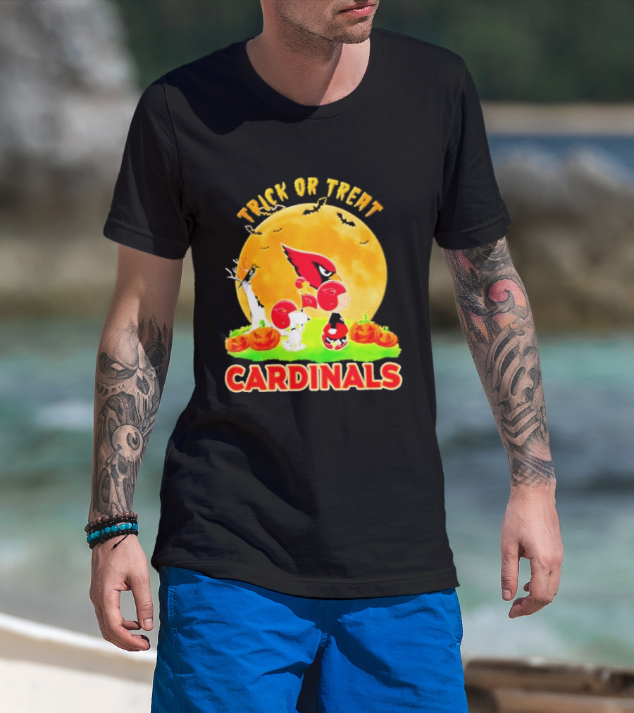 Arizona Cardinals Peanuts Trick Or Treat Halloween 2026 T-Shirt