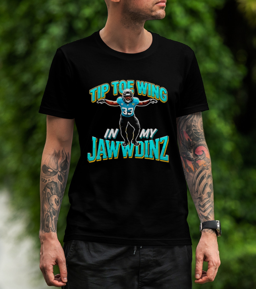 Tip Toe Wing In My Jawwdinz 33 Football Player Celebration T-Shirt