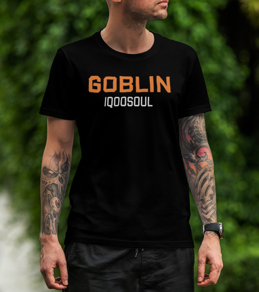 Goblin Iqdosoul Bold Text Orange And White T-Shirt