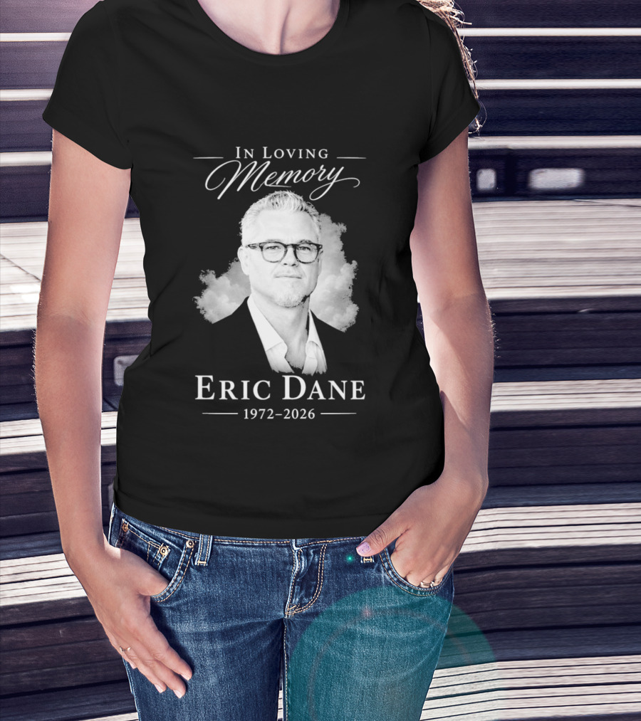 In Loving Memory Eric Dane 1972 2026 Cloud Portrait Memorial T-Shirt