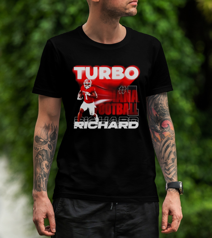 Indiana Hoosiers Turbo Richard #1 Football NCAA 2026 T-Shirt