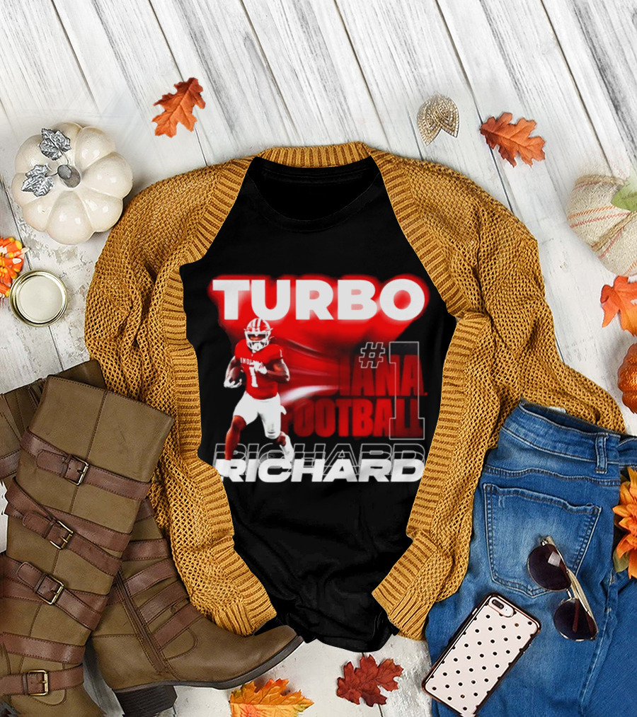 Indiana Hoosiers Turbo Richard #1 Football NCAA 2026 T-Shirt