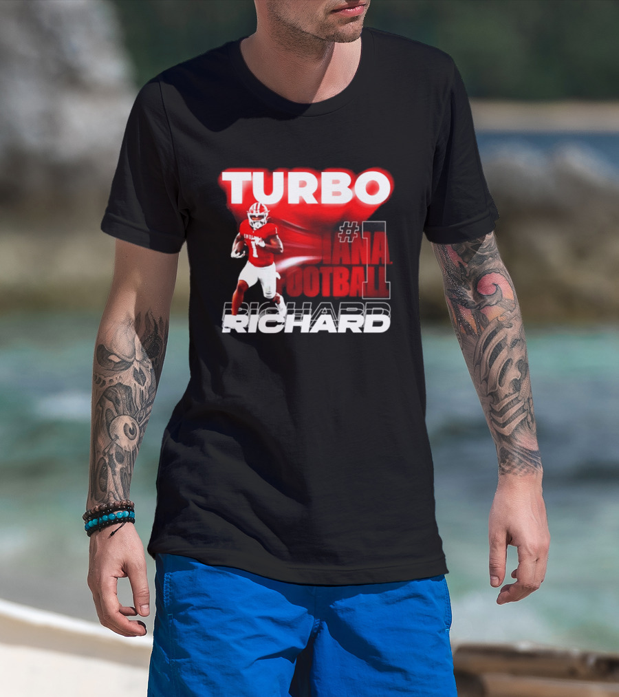 Indiana Hoosiers Turbo Richard #1 Football NCAA 2026 T-Shirt