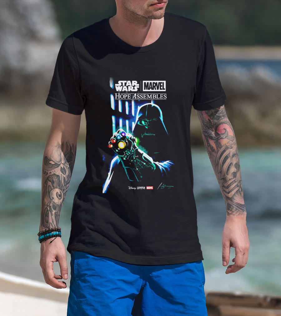 Star Wars Marvel Hope Assembles Darth Vader Infinity Gauntlet Disney Lucasfilm T-Shirt