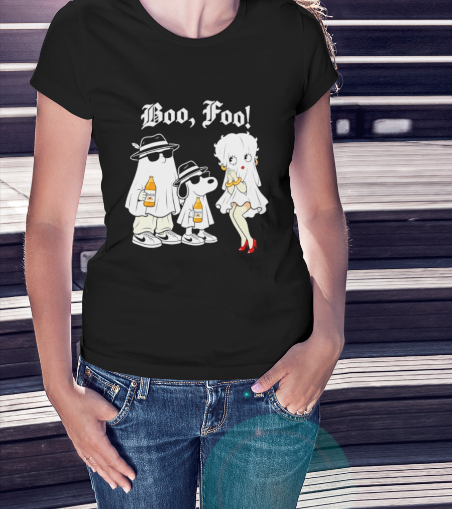 Boo Foo Snoopy And Friends Beer Modelo Betty Boop T-Shirt