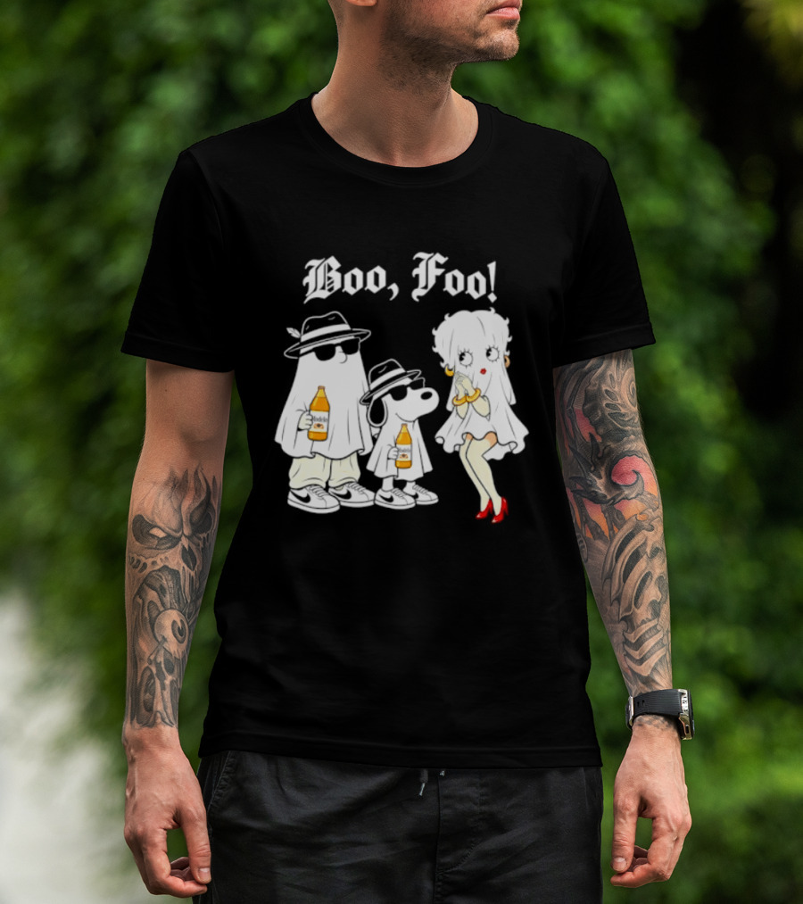 Boo Foo Snoopy And Friends Beer Modelo Betty Boop T-Shirt