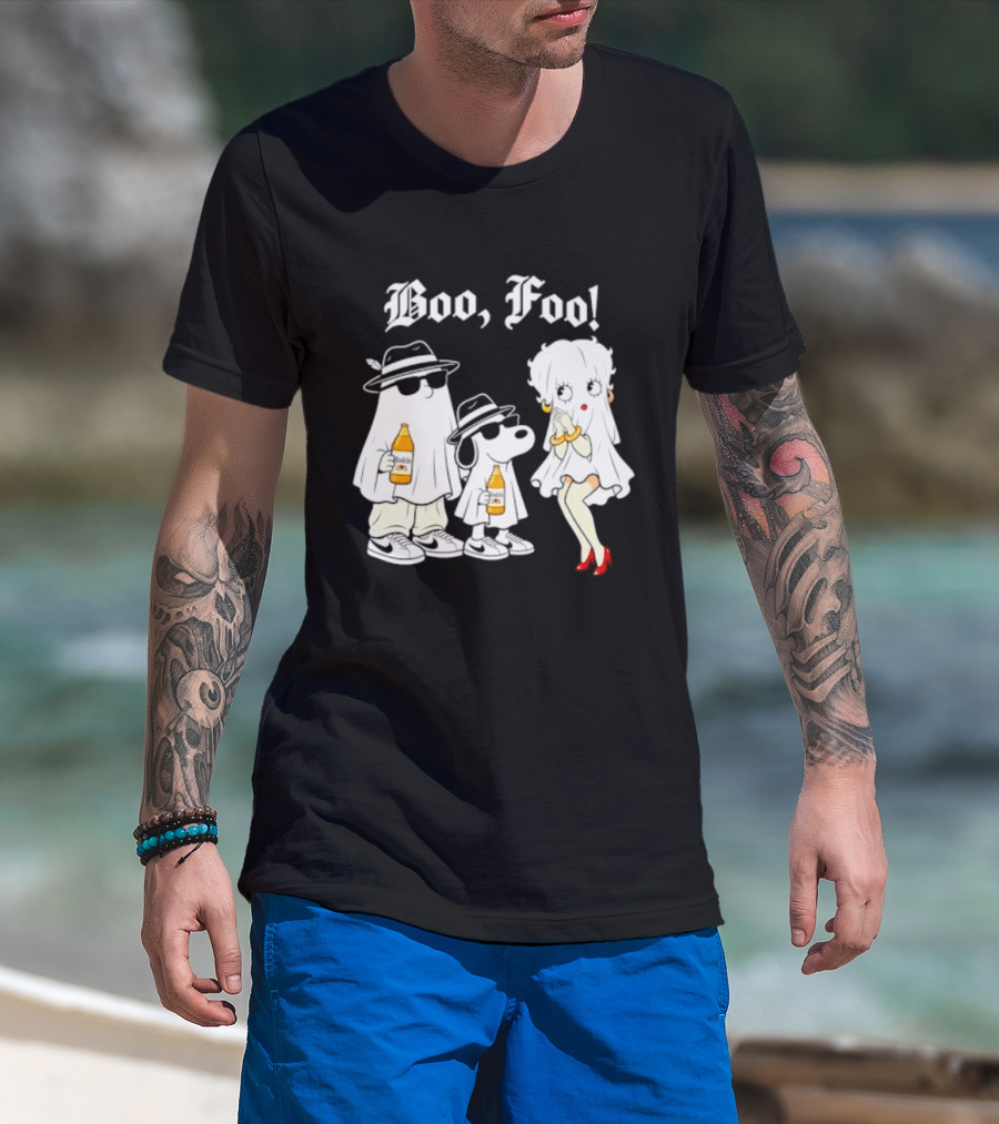 Boo Foo Snoopy And Friends Beer Modelo Betty Boop T-Shirt