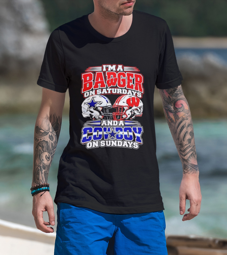I'm A Badger On Saturdays And A Cowboy On Sundays 2026 T-Shirt