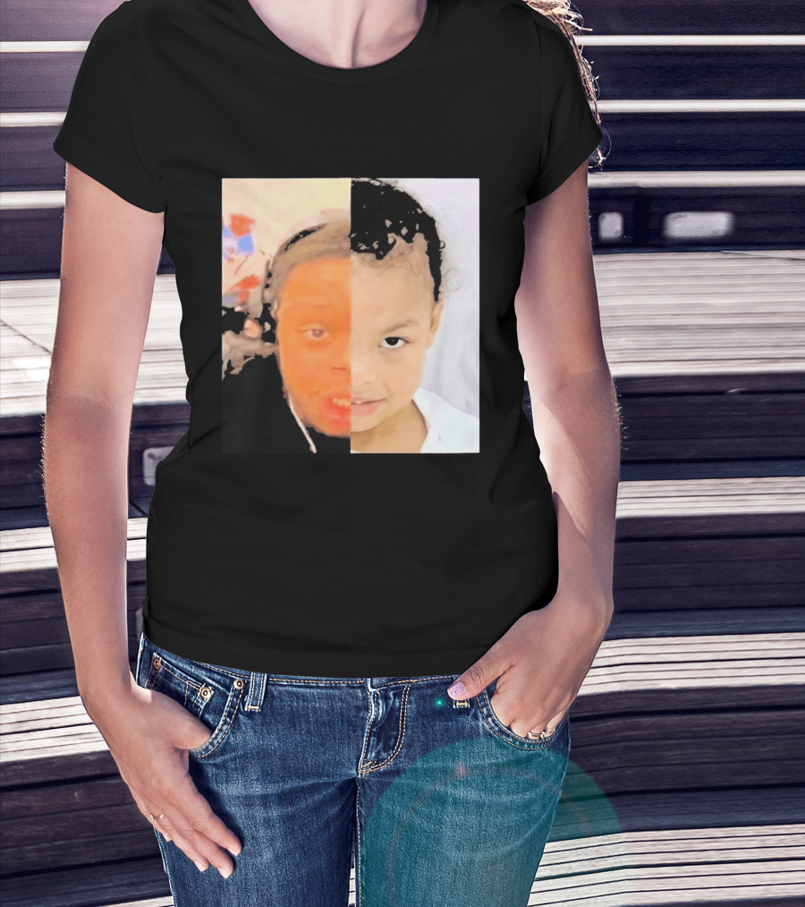 Chrisean Jr Cuffem Split Face Meme Viral Trend T-Shirt