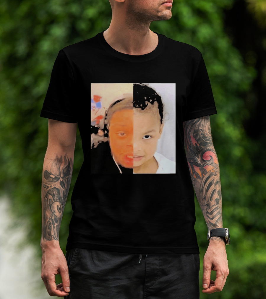 Chrisean Jr Cuffem Split Face Meme Viral Trend T-Shirt