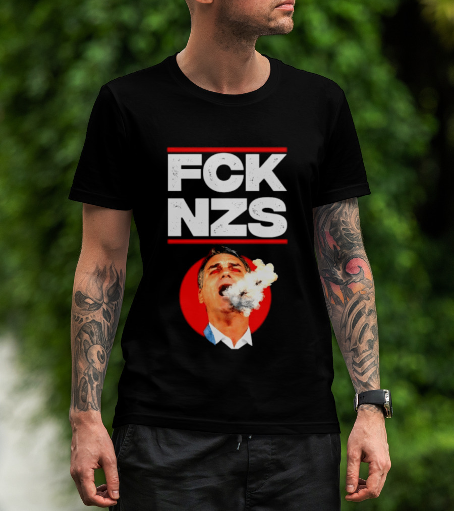 FCK NZS Jair Bolsonaro Political Satire Smoking T-Shirt