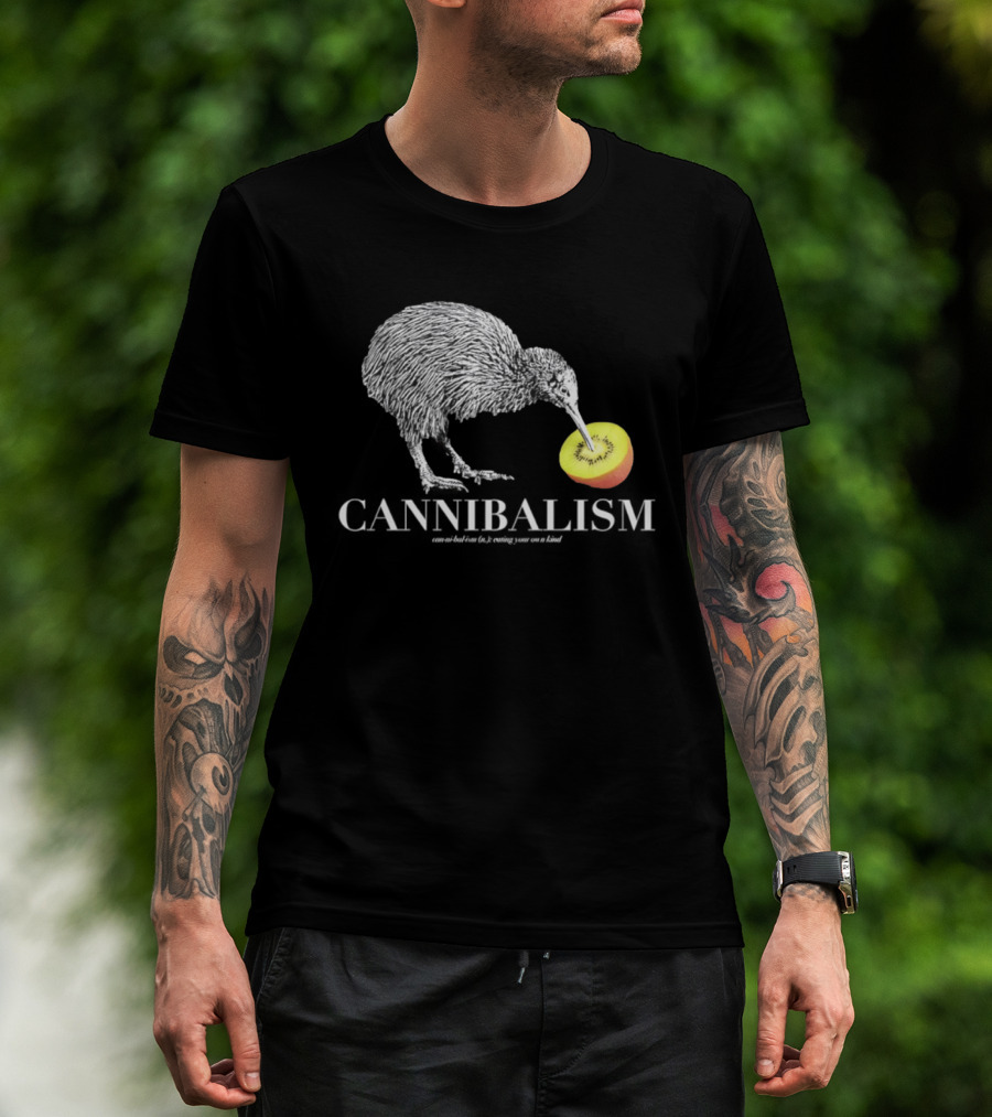 Kiwi Bird Eating Kiwi Fruit Cannibalism T-Shirt