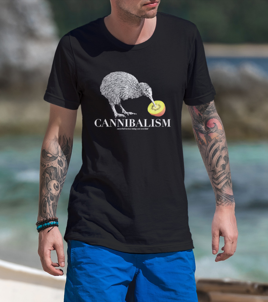 Kiwi Bird Eating Kiwi Fruit Cannibalism T-Shirt