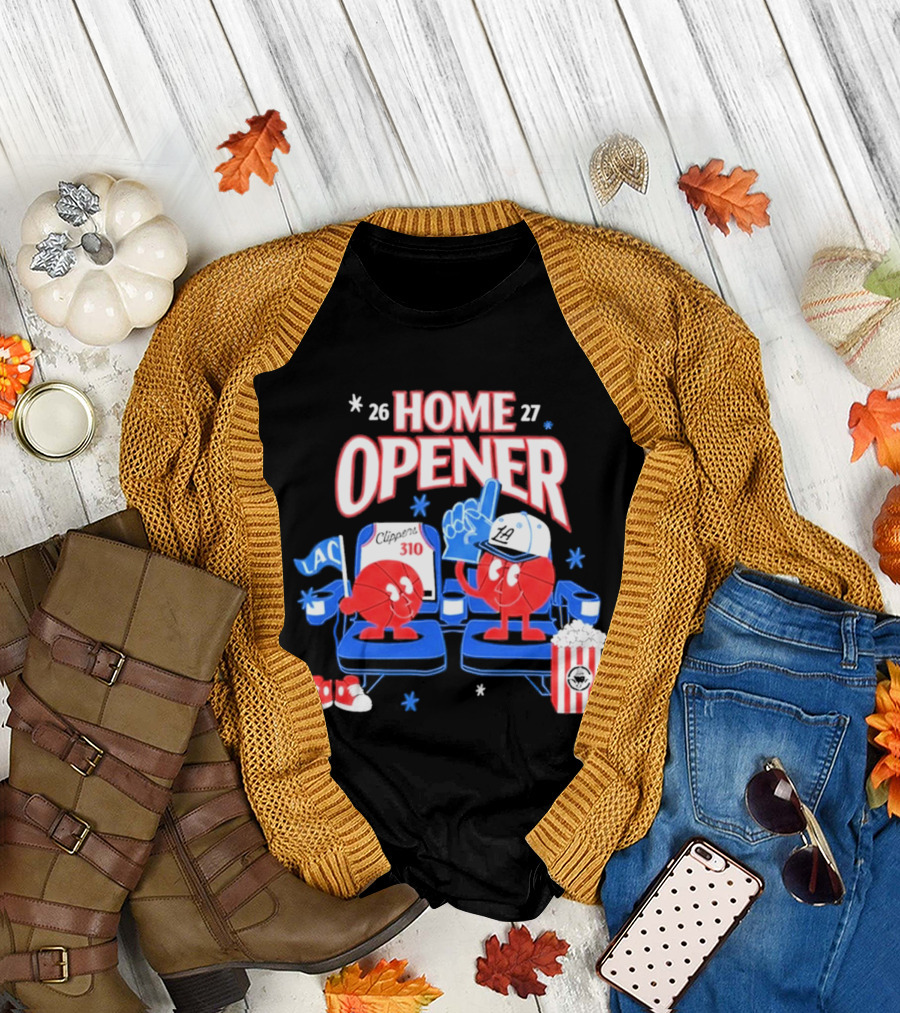 LA Clippers 26 27 Home Opener 310 Jersey LAC Characters Popcorn T-Shirt