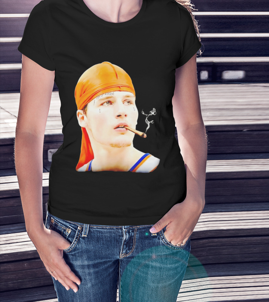 Gangsta Kolek Tyler Kolek Cool Kolek New York Knicks Cigar T-Shirt
