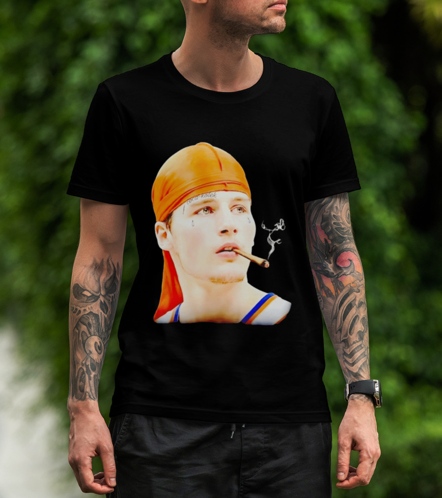 Gangsta Kolek Tyler Kolek Cool Kolek New York Knicks Cigar T-Shirt