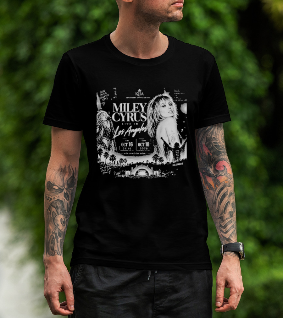Miley Cyrus Live In Los Angeles October 18 2023 Hollywood Bowl T-Shirt