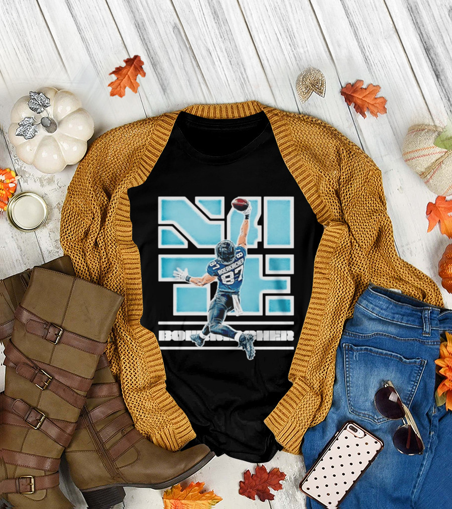 Nate Boerkircher Jacksonville Jaguars 87 One Hand Catch Pose T-Shirt
