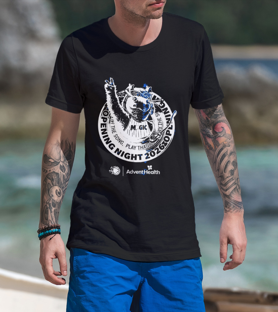 Orlando Magic STUFF Mascot Opening Night 2026 Advent Health T-Shirt