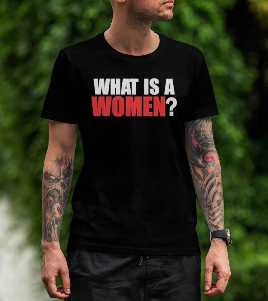 What Is A Women Question Bold White Red T-Shirt