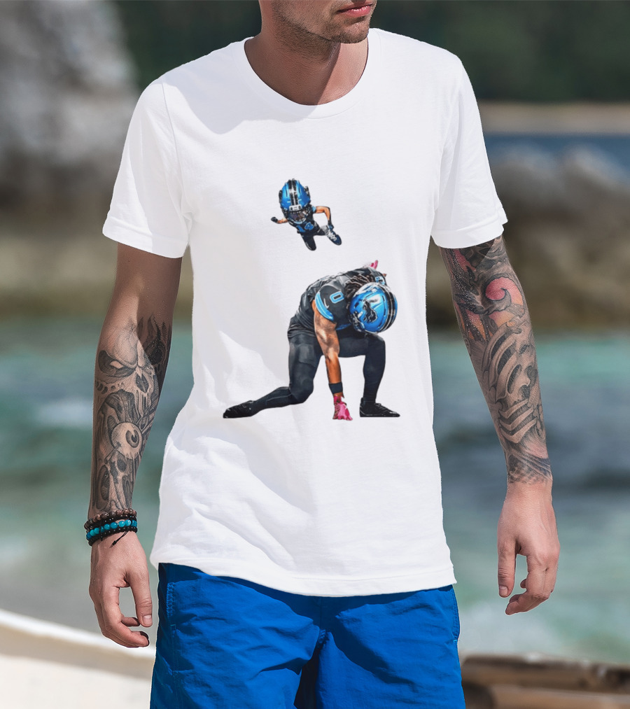 Amon Ra St. Brown Jahmyr Gibbs Super Hero Celebration Football Lions T-Shirt