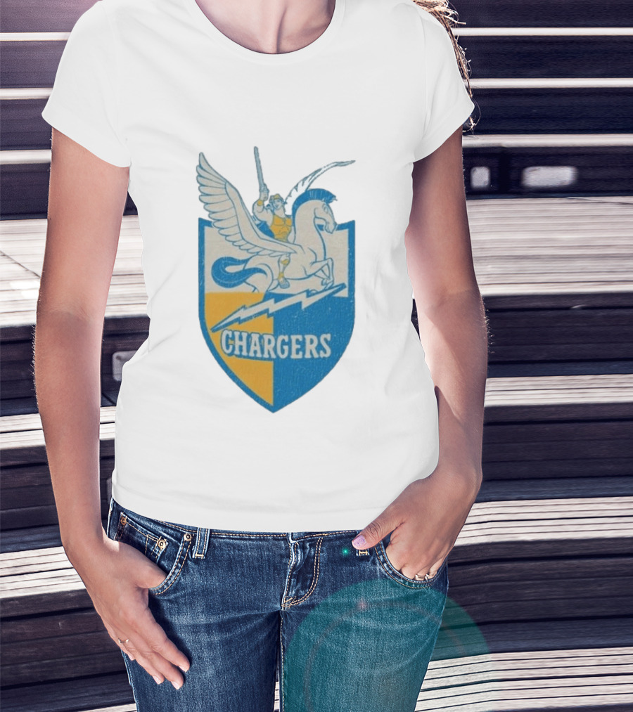 Los Angeles Chargers Disney Hercules Pegasus Collaboration T-Shirt
