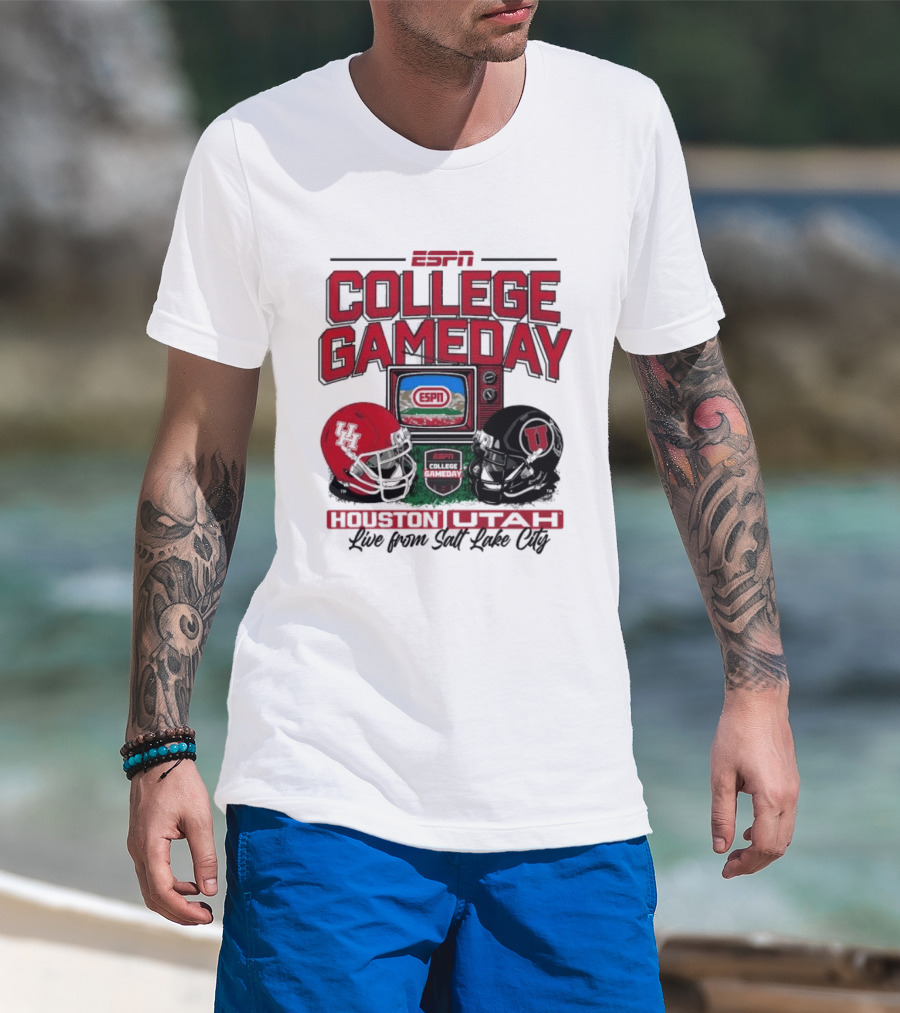 ESPN College GameDay Houston Cougars Utah Utes Live From Salt Lake City T-Shirt