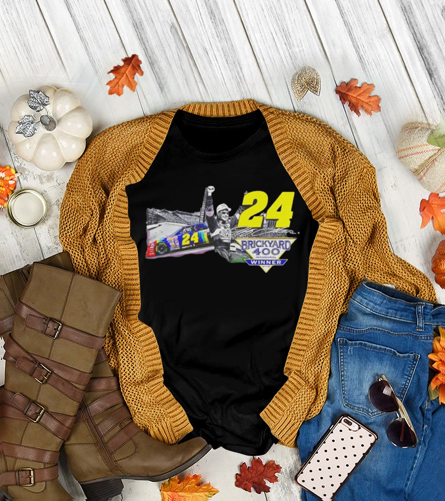 Jeff Gordon No 24 DuPont Brickyard 400 Inaugural Winner T-Shirt