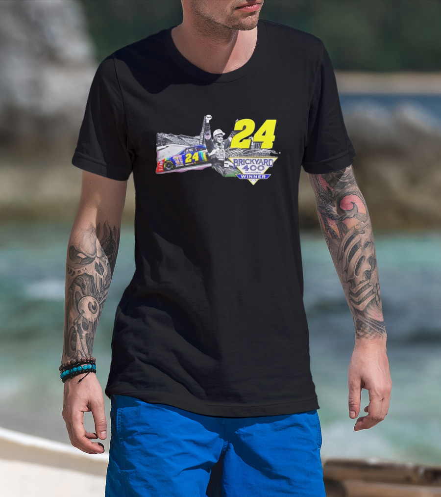 Jeff Gordon No 24 DuPont Brickyard 400 Inaugural Winner T-Shirt