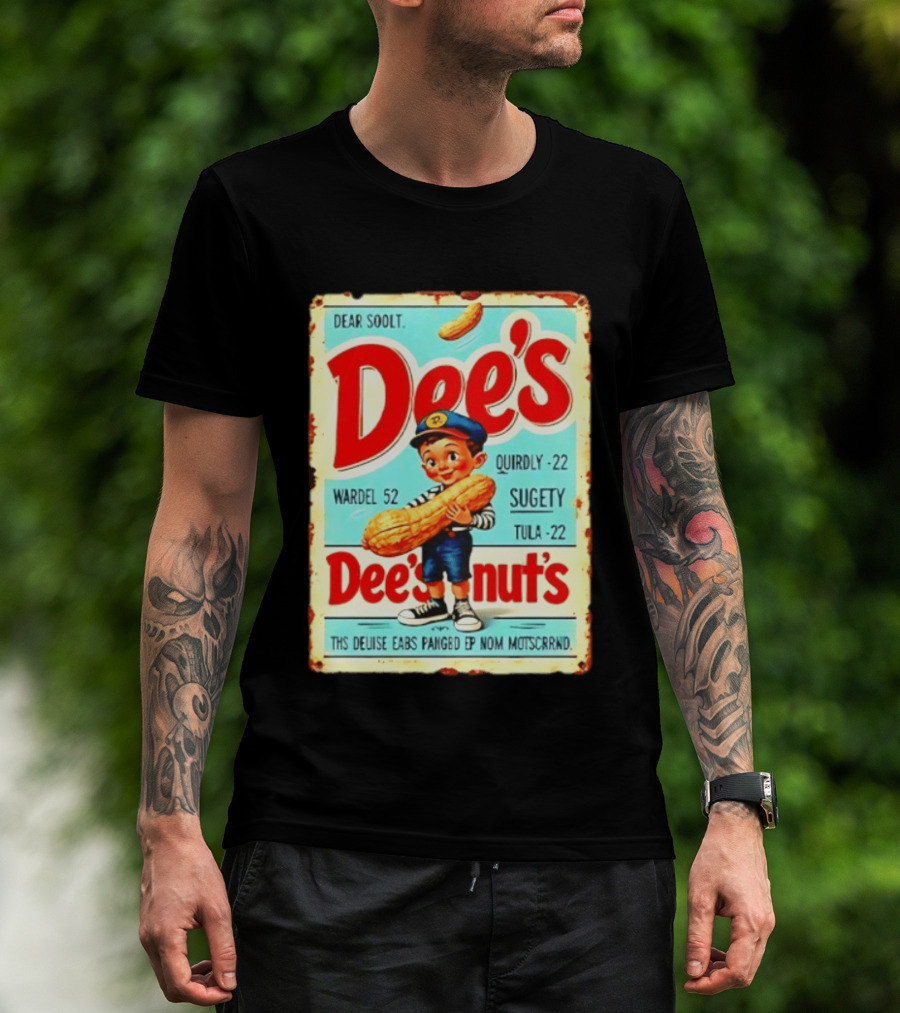 Dee's Nuts Vintage Peanut Advertisement With Cartoon Boy T-Shirt