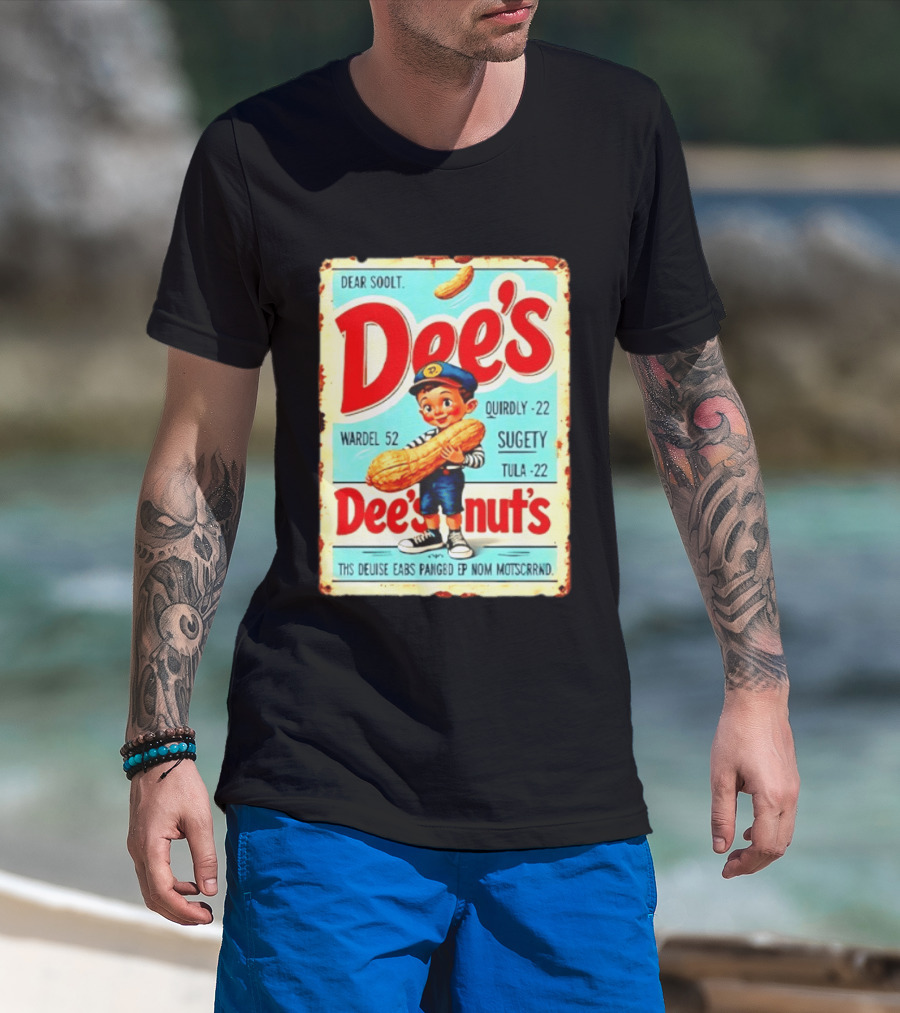 Dee's Nuts Vintage Peanut Advertisement With Cartoon Boy T-Shirt