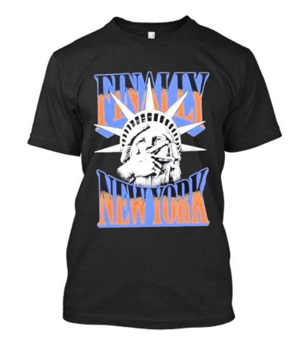 FINALLY New York Knicks Jalen Brunson Statue Of Liberty Hand Sign T-Shirt