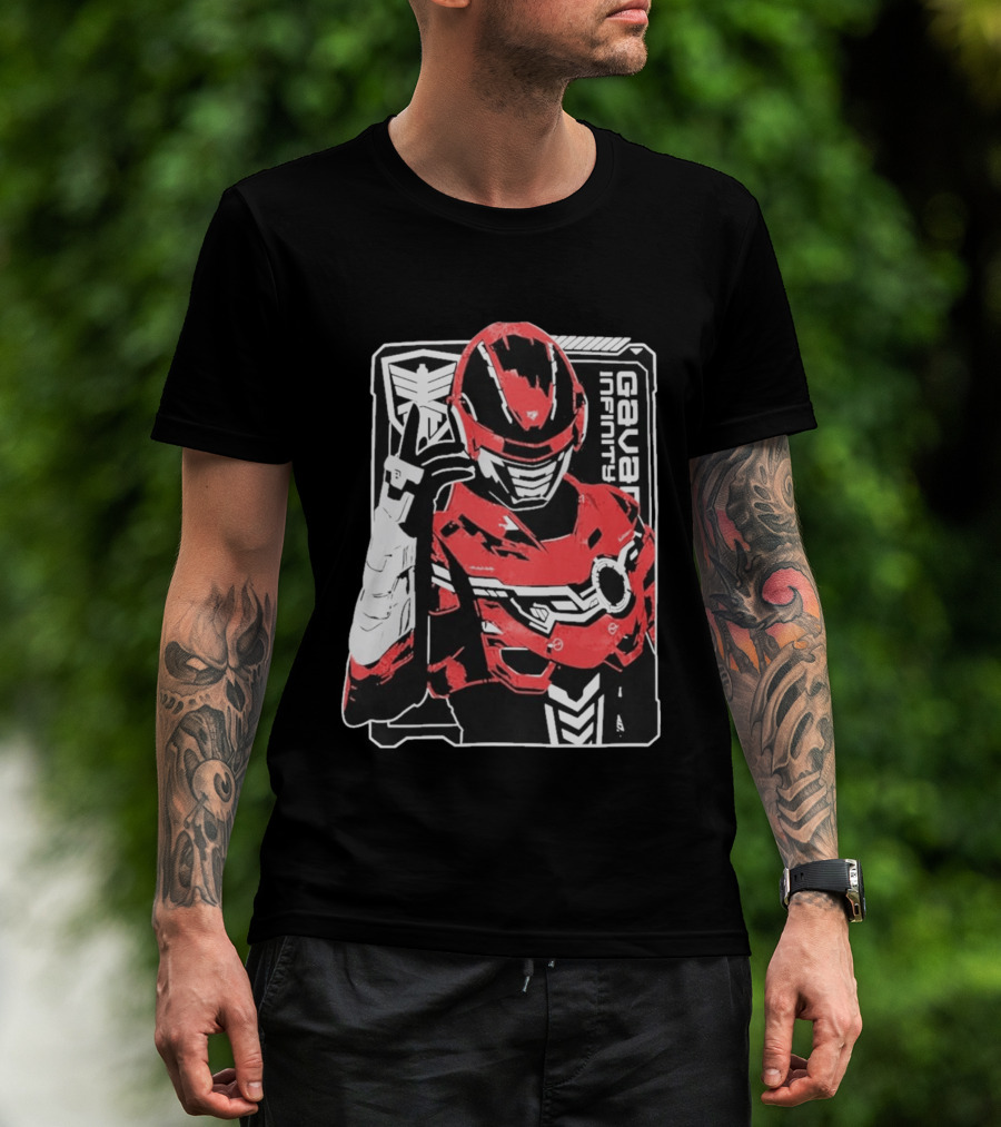Gavan Infinity Red Armor Tactical Suit T-Shirt